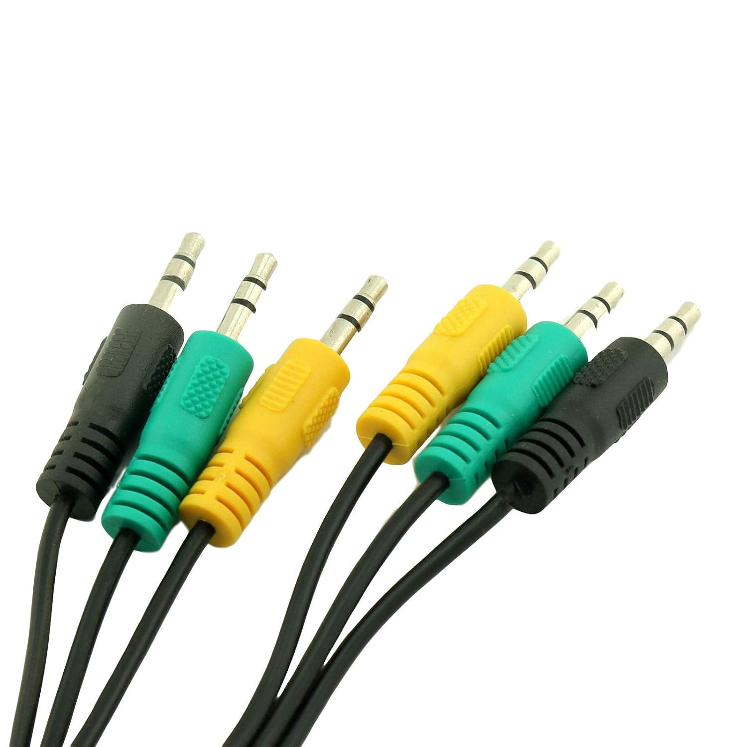 Replacement 3.5mm 1/8" TRS Stereo 3 to 3 Mini Jack Color Coded Audio Cable Compatible with Logitech 5.1 Channel Computer Speakers z-5500, z-5450, z-5400, z-5300, z-906, z-680, x540 etc. 5FT