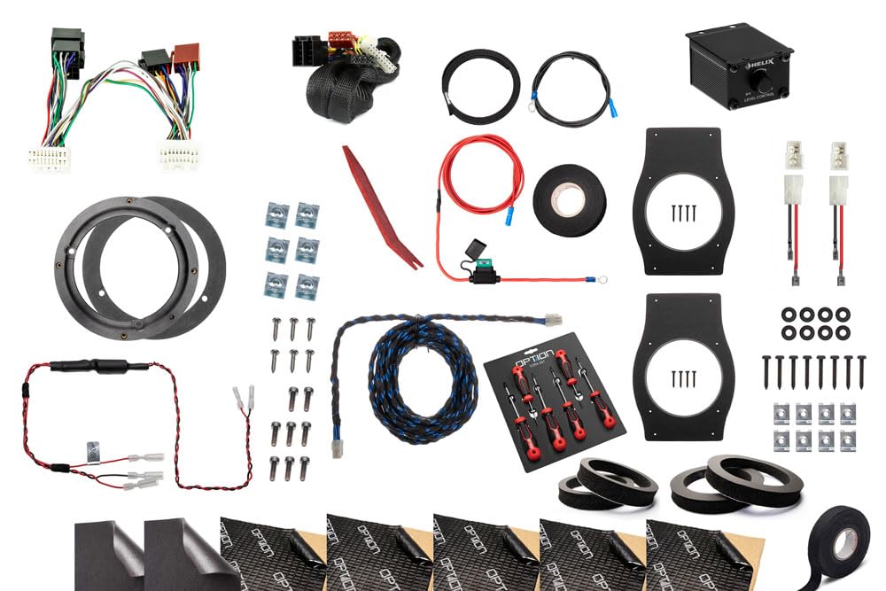 Option DSP Sounddupgrade V3 compatible con Suzuki Jimny (Tipo GJ/HJ) - 100% Plug & Play de actualización de sonido con amplificador DSP, altavoz frontal, altavoz trasero, subwoofer y aislamiento