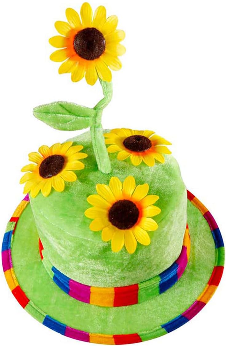 Velvet Sunflower Fancy Dress Hats Caps & Headwear for Fancy Dress Costumes Outfits Accessory