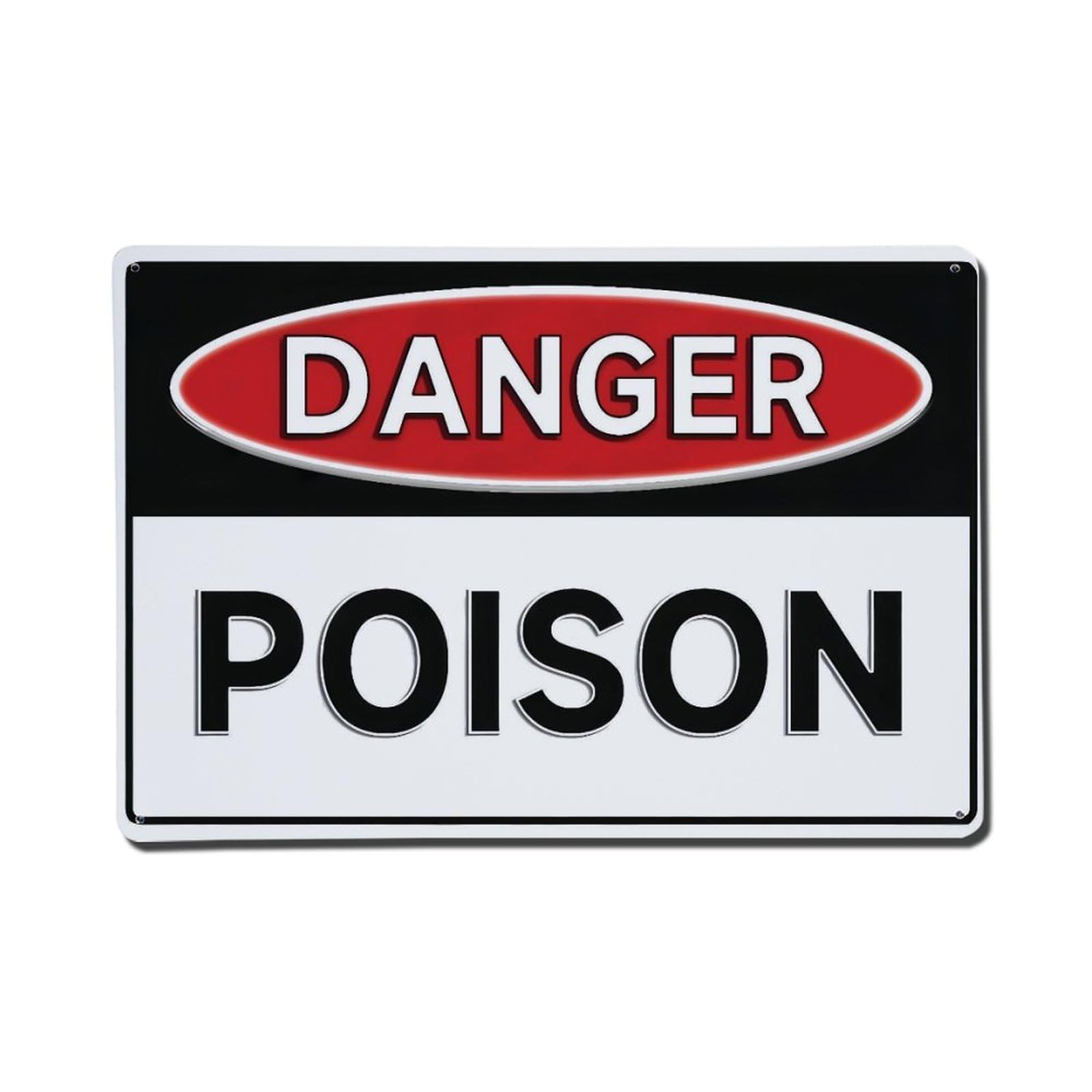 Danger Poison Sign Vintage Aluminium Metal Sign, Retro Wall Decor for Home, Bar, Garage & Farmhouse 20x30cm