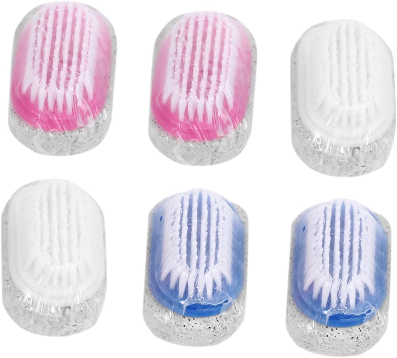 6pcs Double Sided Pumice Stone Foot Callus Scrubber Natural Exfoliation Pedicure Tool for Dead Skin Removal Portable Foot Care Random Color