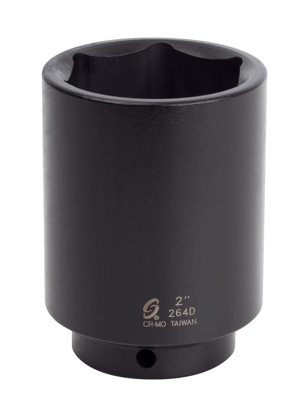 Sunex Black 264D 1/2-Inch Drive 2-Inch Deep Impact Socket