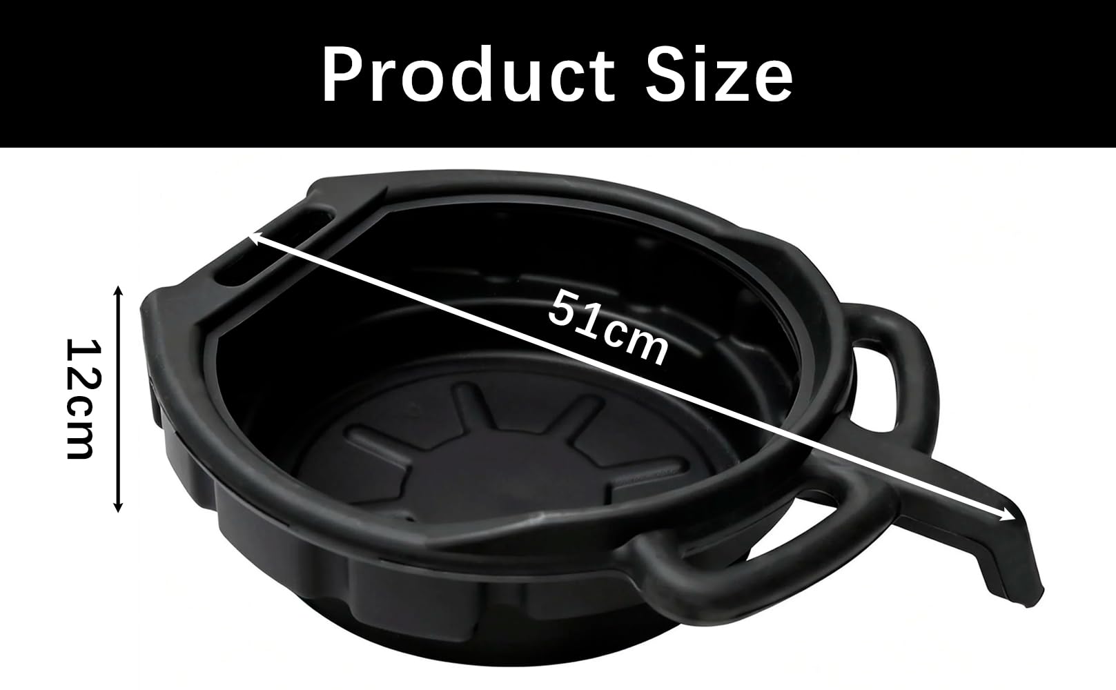 Unibos | 8 Litre Vehicles Oil Drain Pan | Gearbox Fuel Drain Pan | Large Capacity | Bucket For Car, Motorbike Etc | Oil Coolant Gearbox Fuel Drain Tray | Multifunctional Essential (8 LITRE) — view 6