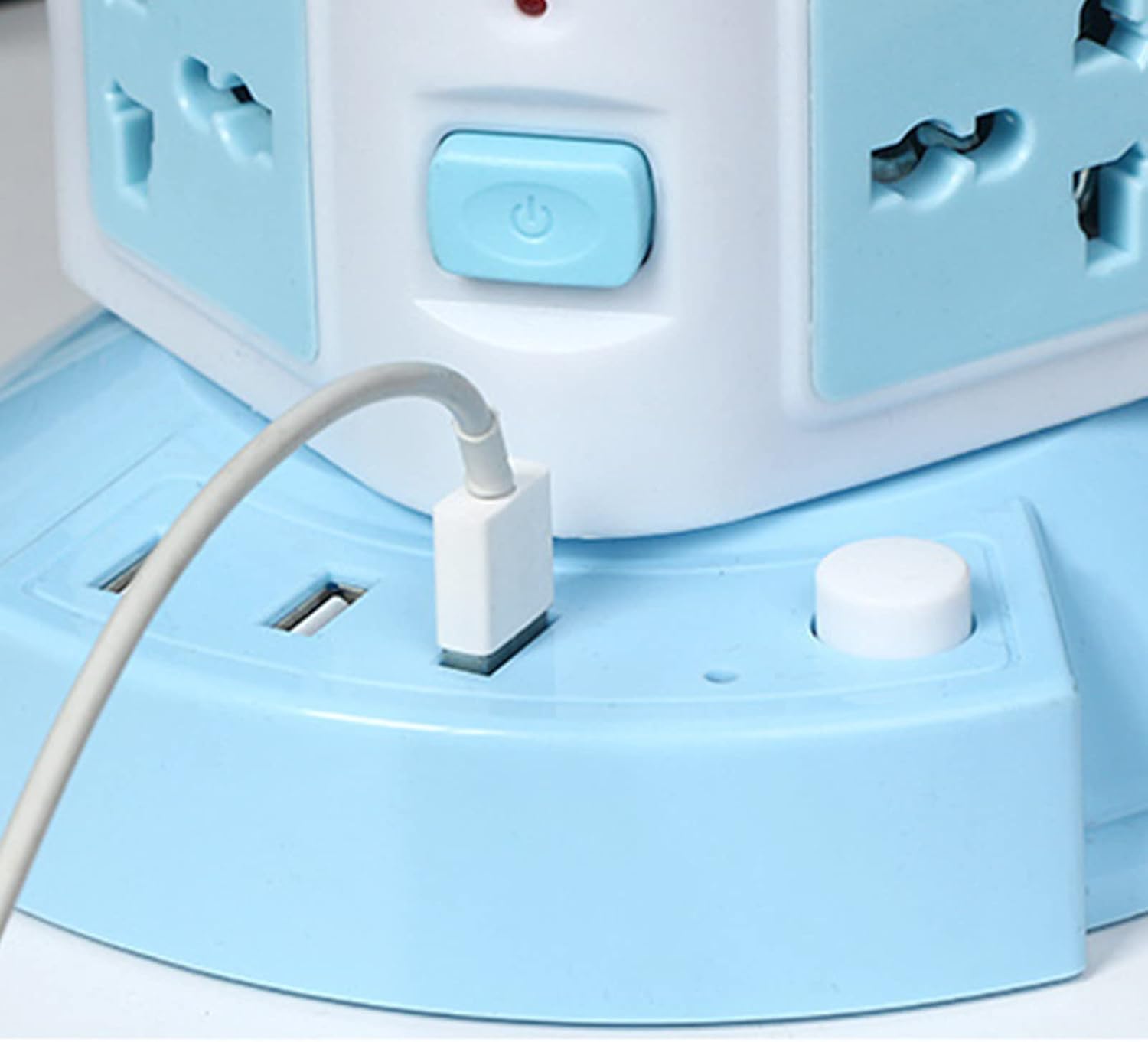 Tower Surge Protector Power Strip Multi Plug Outlet with 3 USB Ports & 8 Universal Socket Plugs, 6.6 Feet Extension Cord, Multiple Outlets USB Outlet, Cruise Dorm Essentials Cool Stuff