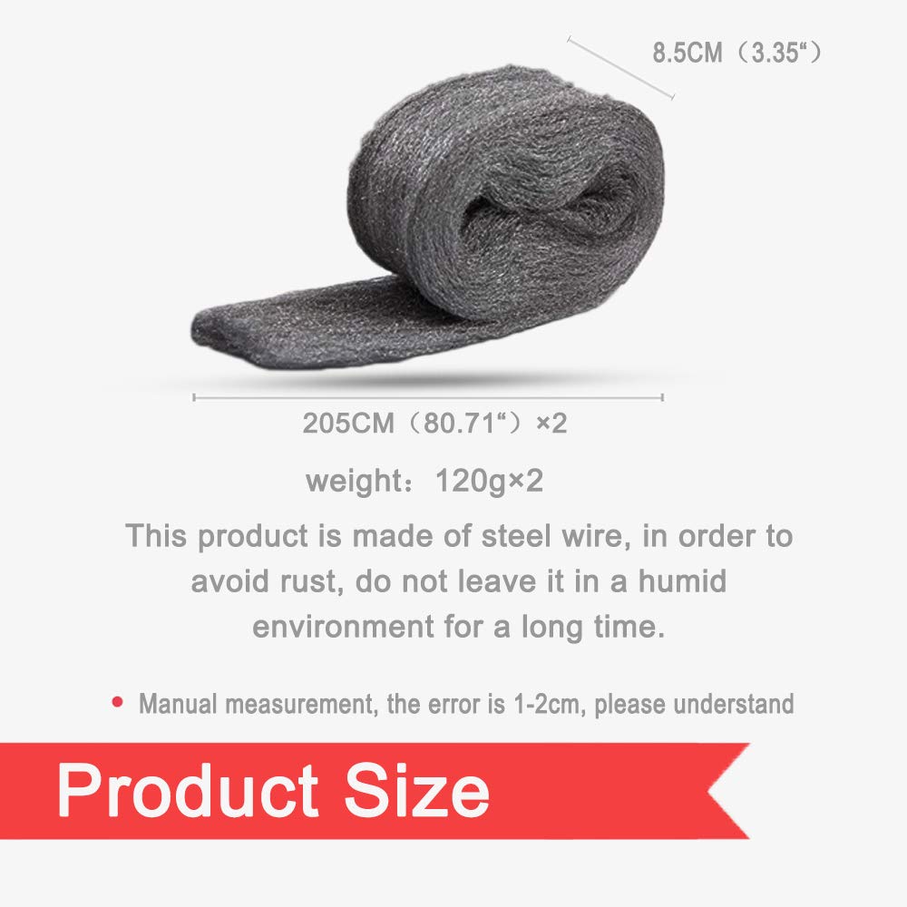 Steel Wool Fill Fabric DIY Kit Hardware Cloth, Gap Blocker, Steel Wire Wool for Holes/Siding/Pipeline in Garage/House/Workshop Keep Annoying Animals Away from House (2 Pack x 10FT) 1