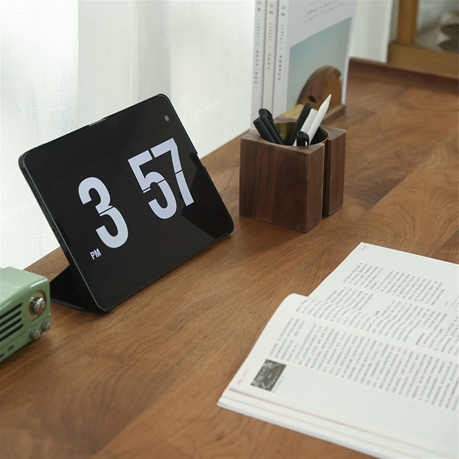 Stifte-Organizer – Stiftehalter aus Holz für den Schreibtisch, Premium-Walnussholz, Bleistiftbecher, Make-up-Pinselhalter, Schreibtischzubehör für Zuhause, Schule