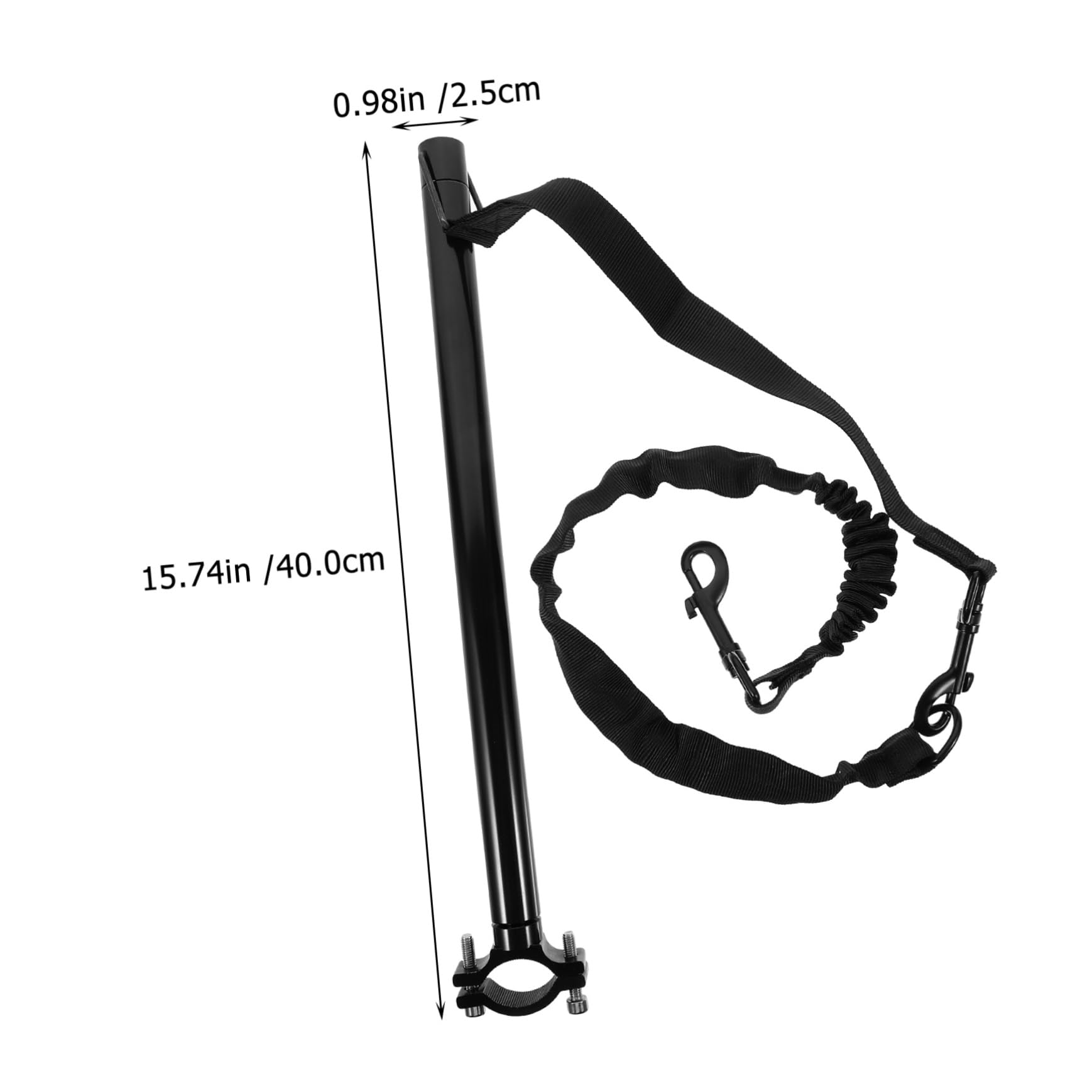 Kisangel 1 Set Pet Dog Traction Rope for Bicycles Durable Dog Walking Leash High Strength Wear Resistant Design for Pets Lightweight and Easy to Store Black