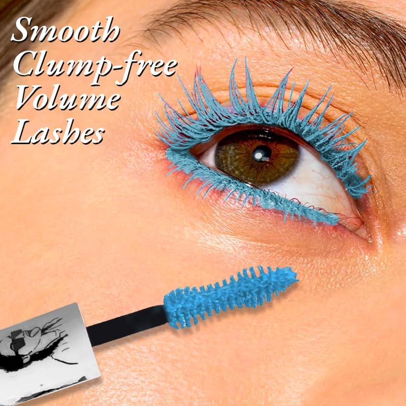 Image of Elitty Pop Colored WaterProof Lush Lashes Mascara- Blue Color - It's Giving