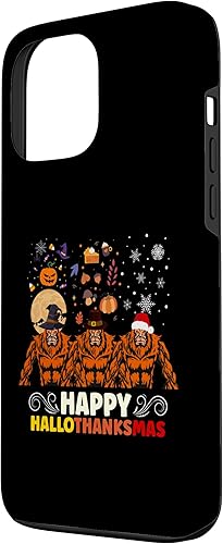Miniatura 2 de Funda para iPhone 13 Pro Max Halloween, Acción de Gracias, Navidad, Hallothanks Bigfoot