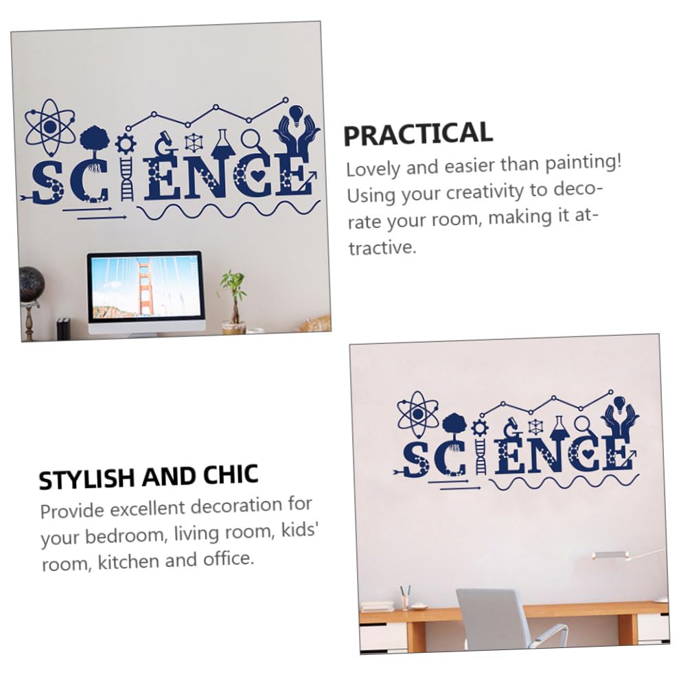 Vinilo Decorativo Ciencia 99x42cm Diseño Lámpara PVC Azul miniatura 3