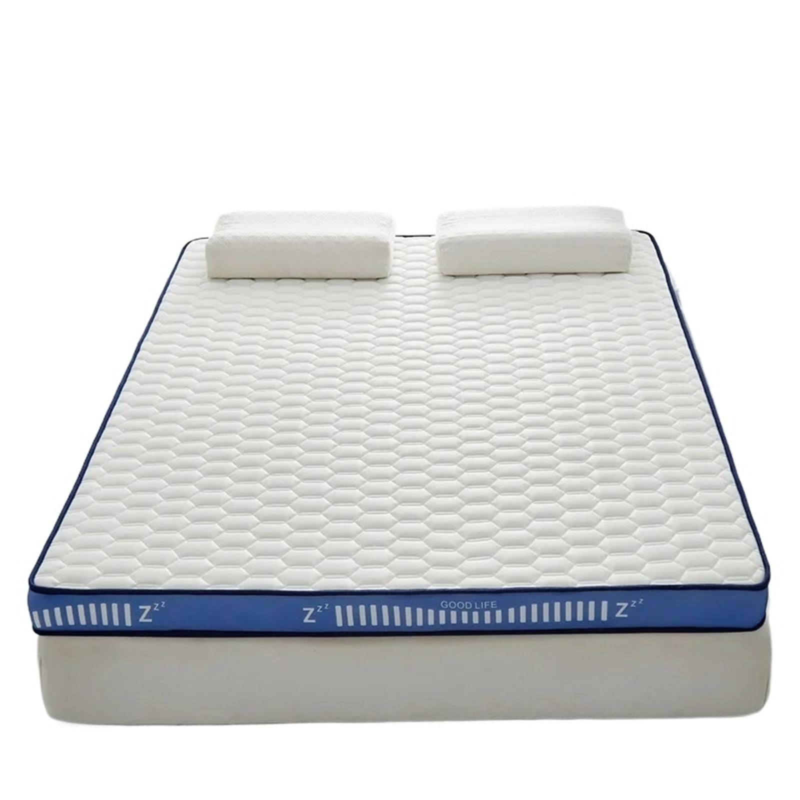 Mattress Topper Latex Thickened Topper Knitted Fabric Floor Mattress(Plum,90x190cm(35x75in),4cm thickness)