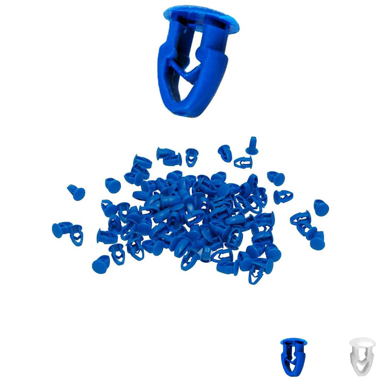 Vite autofilettante blu per fissaggio targa con testa bombata e