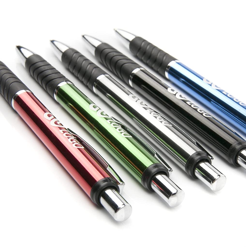WPRO 100 Metall Kugelschreiber Miley Personalisierbar mit Logo/Druck/Werbung/Aufdruck/bedruckt Werbeartikel