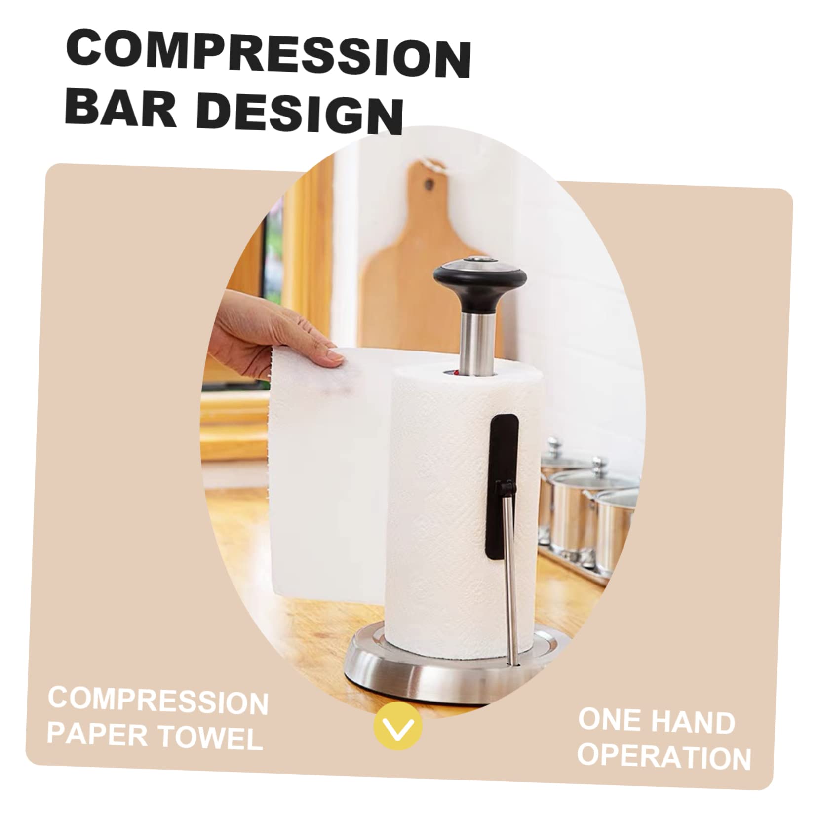 Distributeur Essuie Tout Noir Support Vertical pour Pratique et Stable la Cuisine Salle de Bain