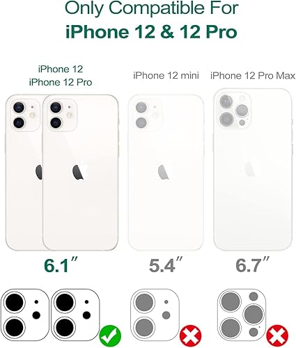 Miniatura 2 de WeLoveCase Defender - Funda tipo cartera para iPhone 12iPhone 12 Pro con soporte para tarjeta de crédito y espejo oculto, funda resistente a prueba