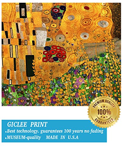 Eliteart-The Kiss By Gustav Klimt Giclee Art Canvas Prints Home Decor 23"X30" #TOP4