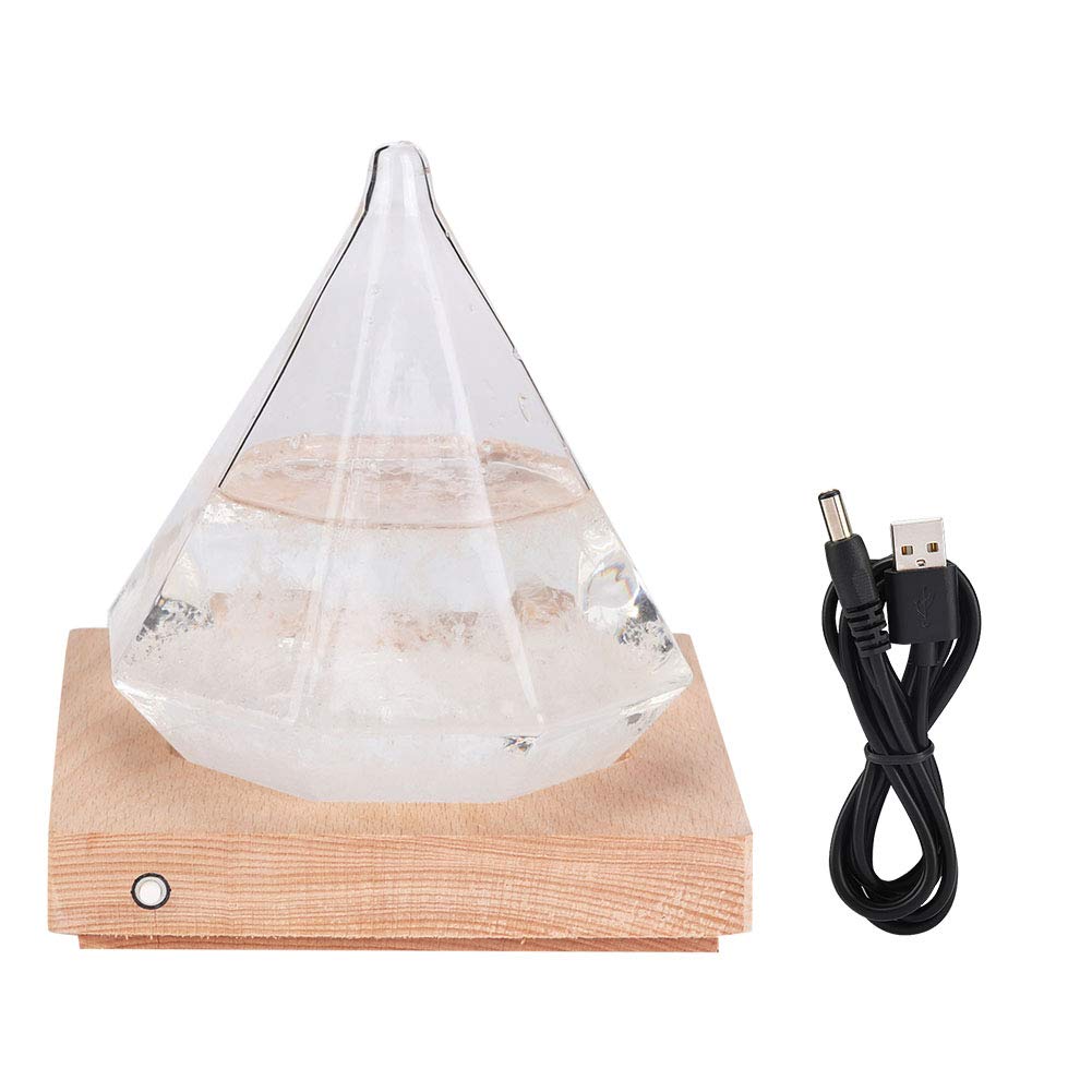 Wettervorhersage-Glasflasche mit LED-Sockel, Heimdekoation
