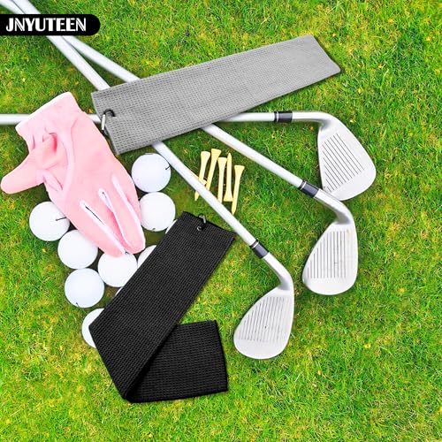 2 Stuks Golfhanddoek, 40 x 60 cm Microfiber Golfhanddoek, Sporthanddoek Reinigingsdoek Wafel Patroon Golf Handdoeken met Haken voor Sport Outdoor Ffitness Yoga Golf - Afbeelding 5