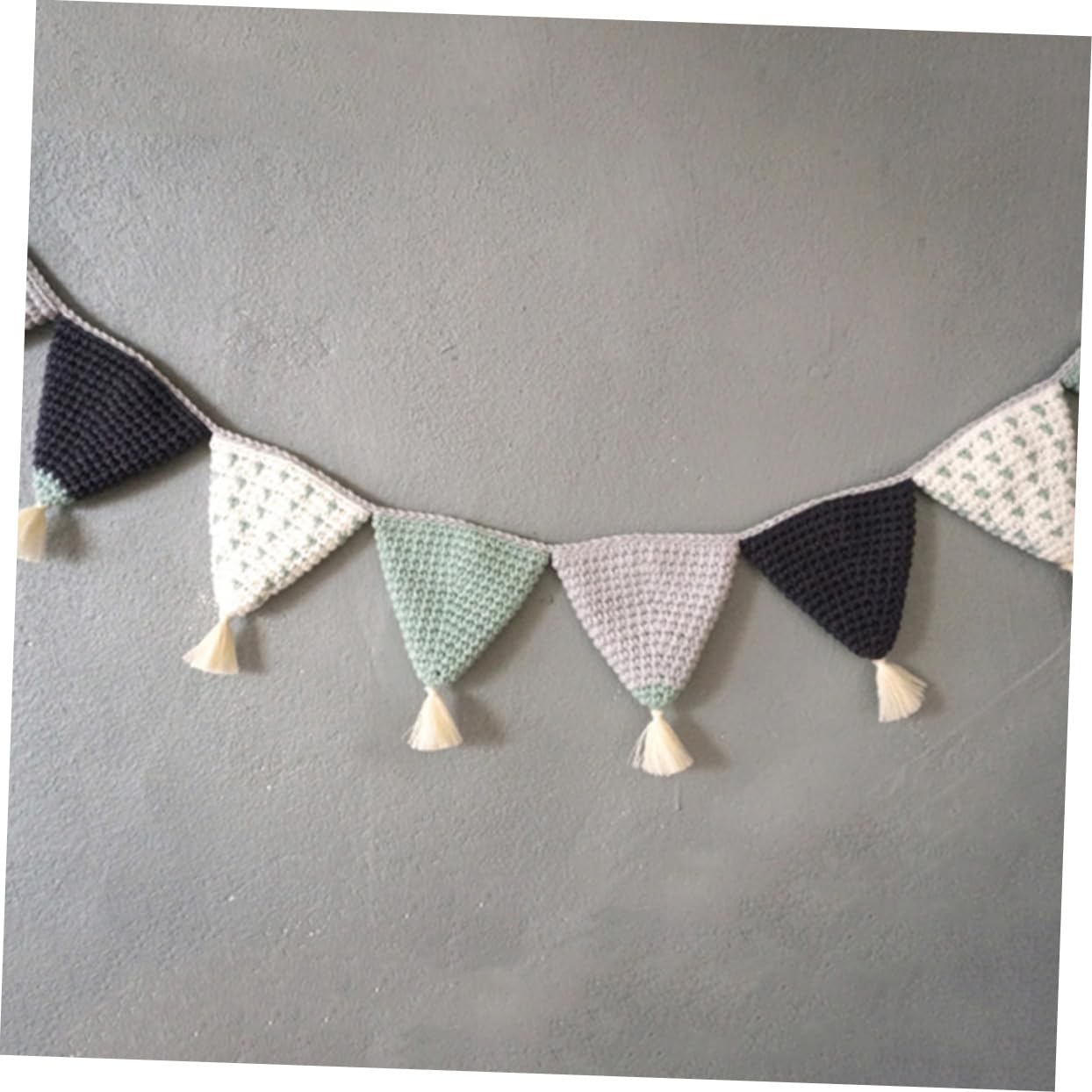 TOYANDONA 3 Piezas De Decoración De Guardería Banderines Triangulares Guirnaldas De Banderines Pancarta Colgante para Fiesta Banderines De Algodón De San Valentín Banderines De
