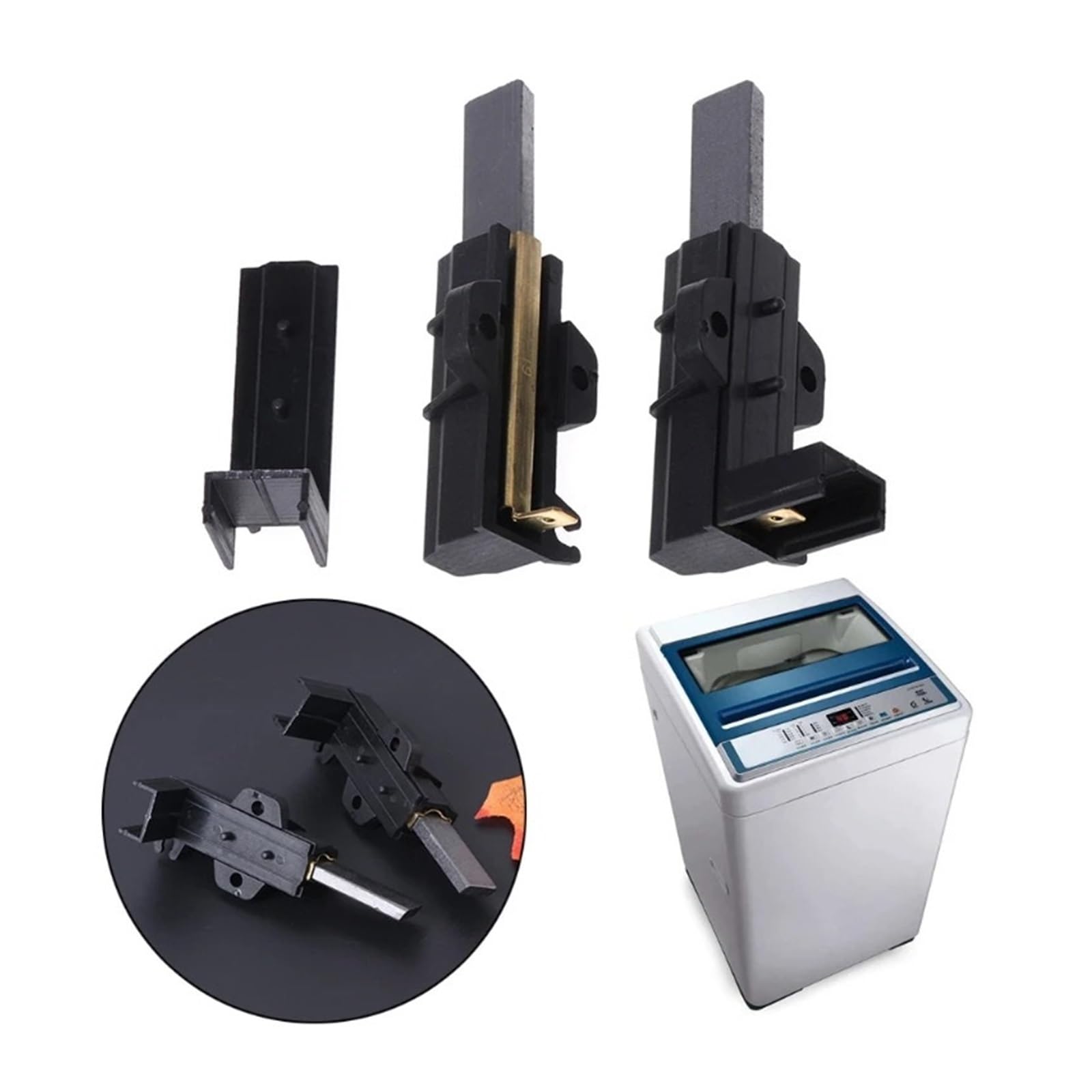 Per Spazzole Di Carbone Superiori E Inferiori Per Lavatrice A Tamburo - Foto 10