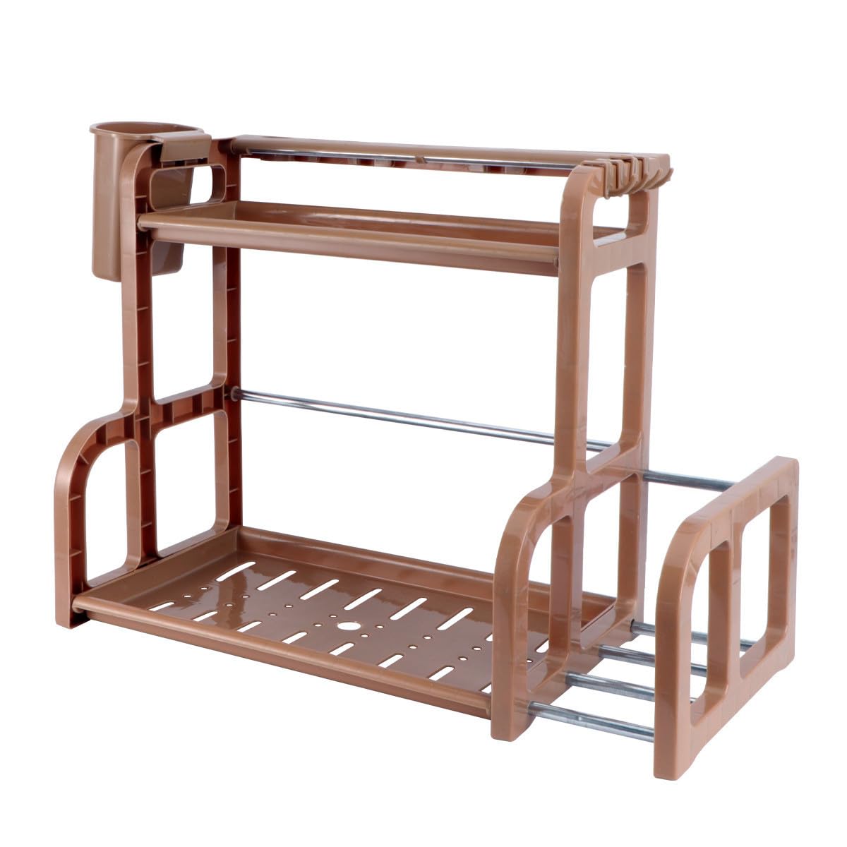 Alipis Organizer Rack da Cucina a Doppio Livello, Plastico