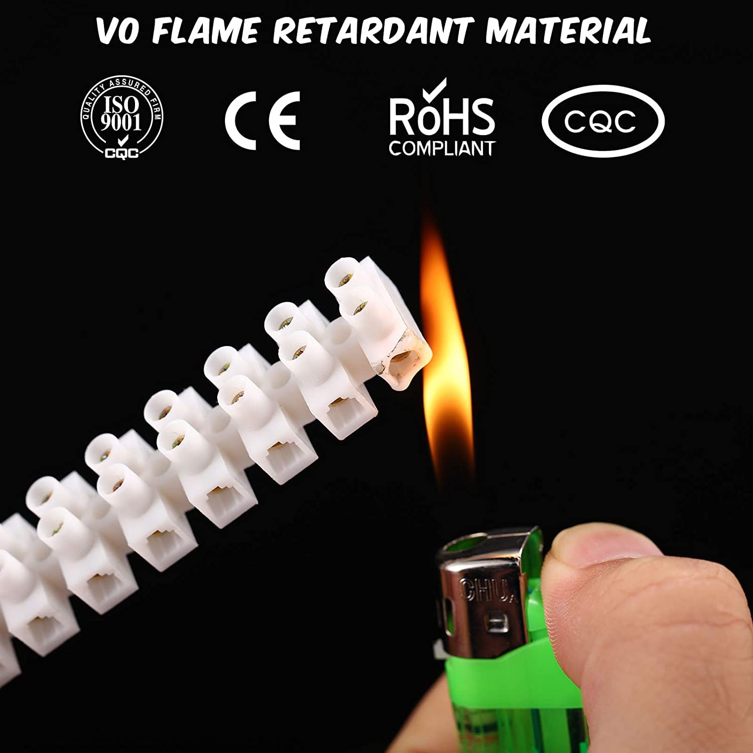 10 Pcs Bloques de terminales eléctricos 10A 380V Bloque de terminales de tornillo de doble fila Bloque de tiras de 12 posiciones para cables Conexión de electrodomésticos