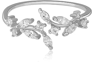 Meissa: A Graceful Sterling Silver Ring Adorned with Nature's Embrace