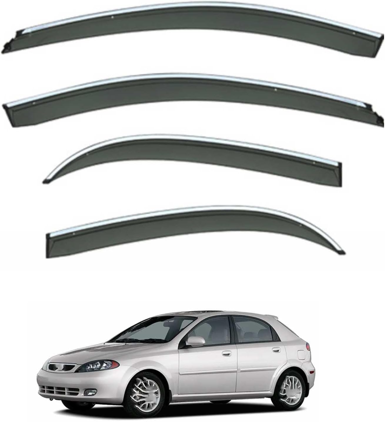 nwsplmy Wind Deflectors for Suzuki Reno MK1-J200 2003-2009, Rain Guards Window Visors, 4-Piece, Protects Against Fading & Cracks