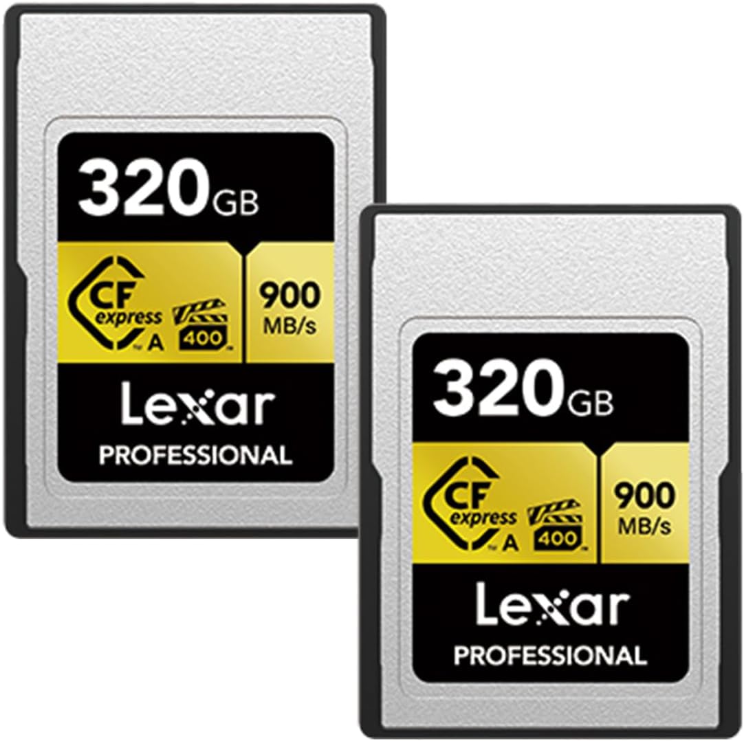 Lexar Gold Series Professional 320GB CFexpress Type-A Memory Card, 2-Pack