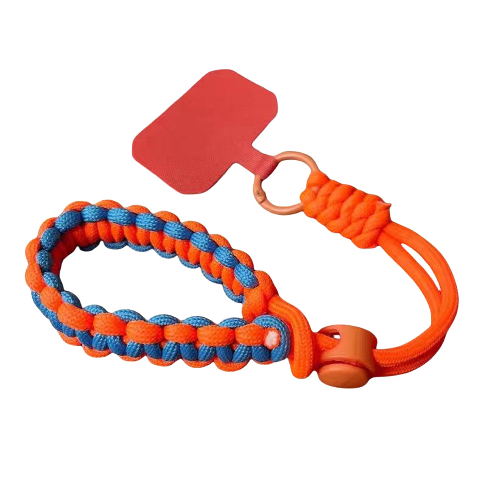 MOJNSERGU Adjustable Phone Wrist Strap with Tether Tab, Cell Phone Lanyard Wristlet, Orange, 1