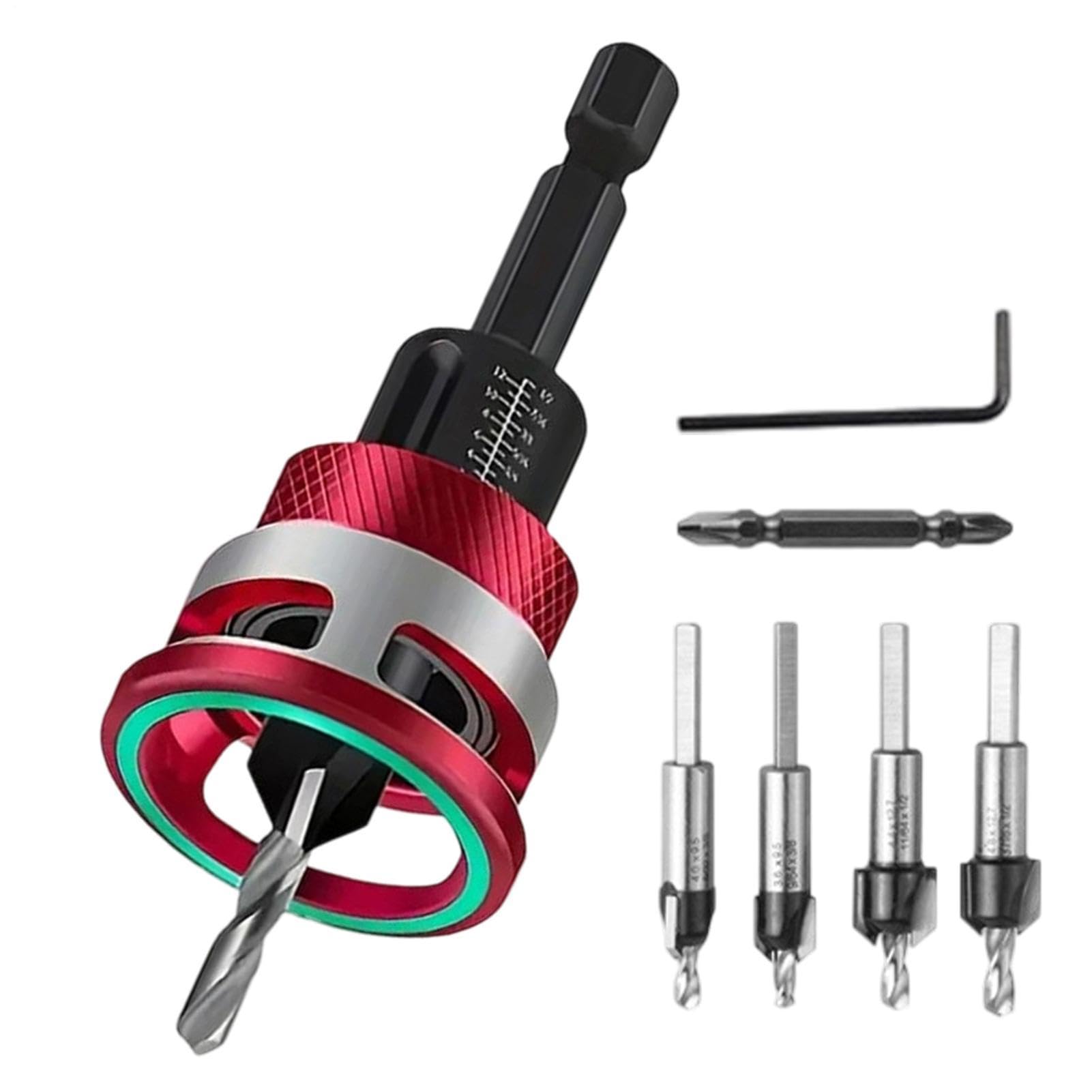 Brocas avellanadoras Cónicas con collar de tope de profundidad ajustable