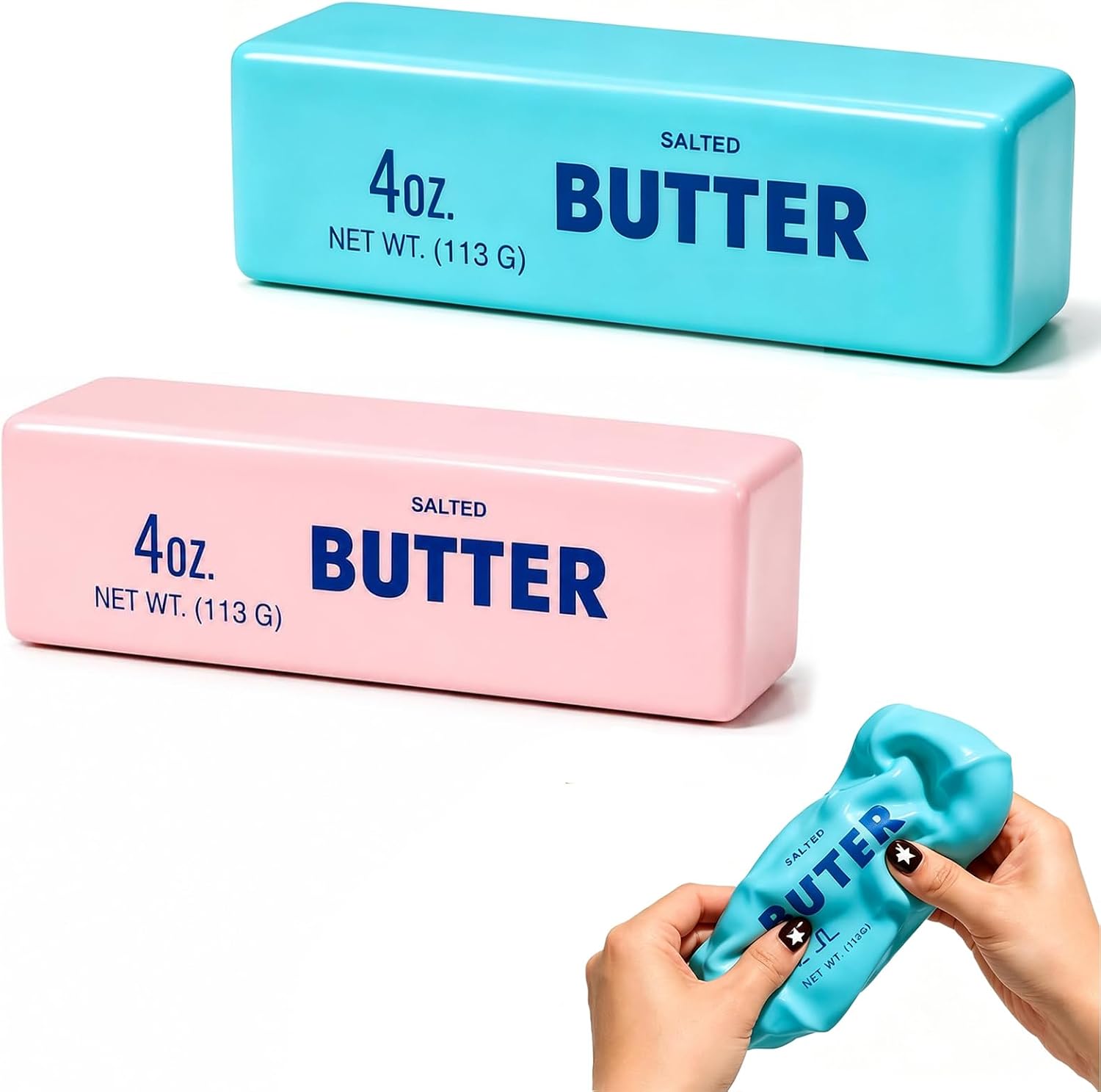 2026New Crunchy Butter Squishy Toys 2Pack (Pink+Blue)