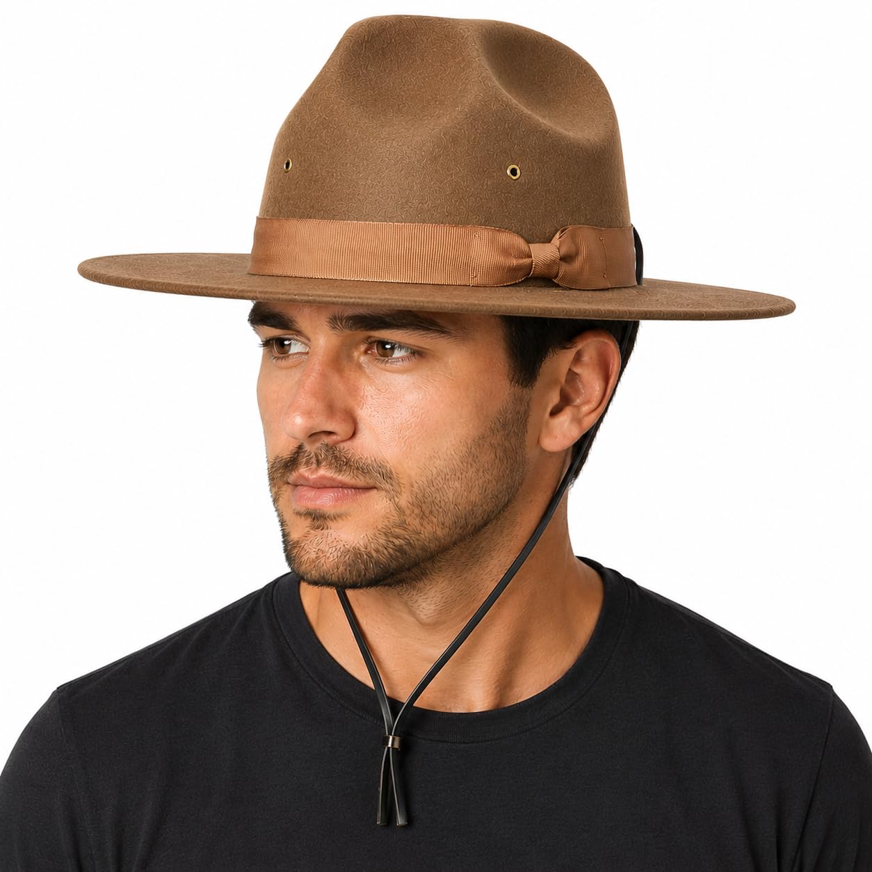 Mountie Hat | Royal Canadian Mounted Hats | Ranger Hat | Drill Instructor Headwear | Park Rangers Cap | Trooper Hats | Mountie Costume Accessories | One Size (Large) | Wool/Felt | Brown | Unisex