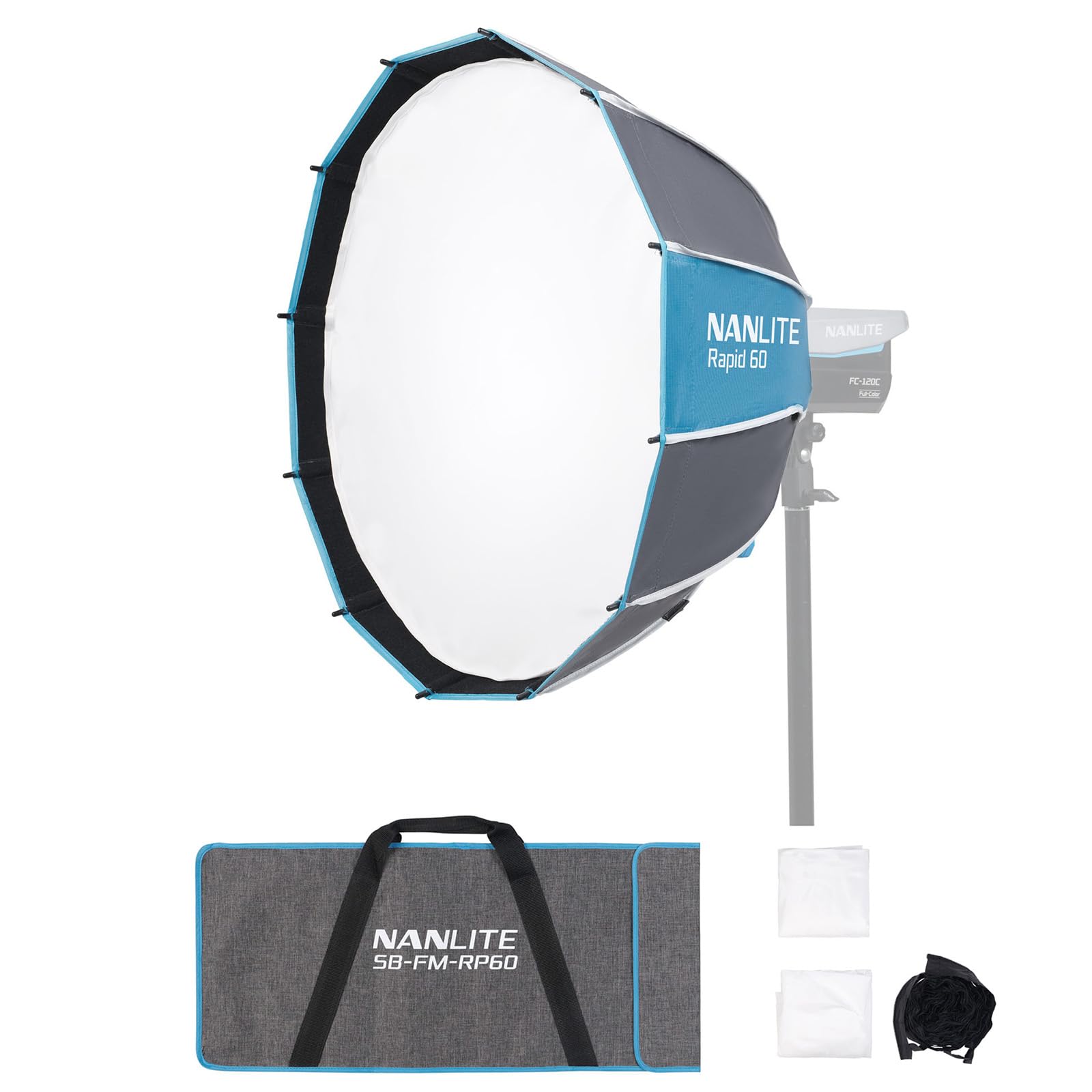 Amazon | NANLITE Rapid 60 SB-FM-RP60 パラボリックソフトボックス FM