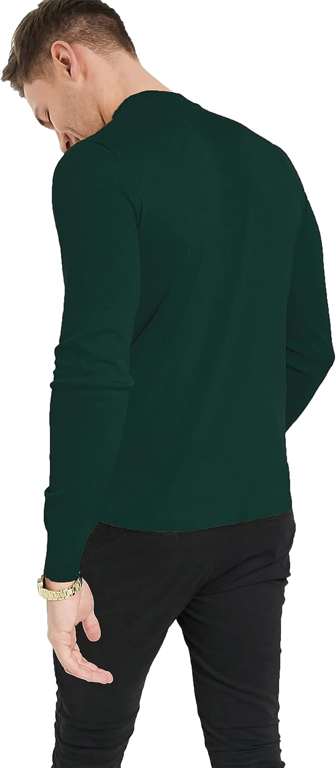 KINGBEGA Men Regular Fit Basic Lightweight Long Sleeve Pullover Top Mock Turtleneck T-Shirt - Image 2