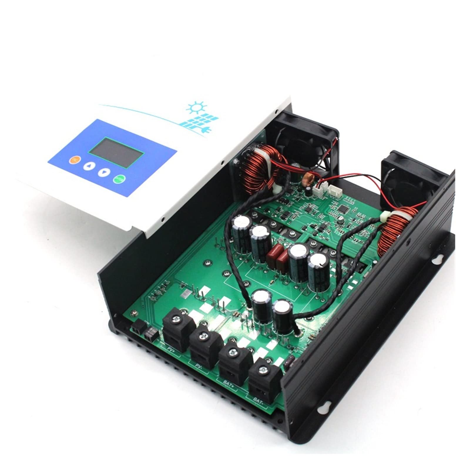 Controlador Solar, Controlador Solar MPPT 80A De Carga Inteligente Batería Litio Con Pantalla LCD Fotovoltaica