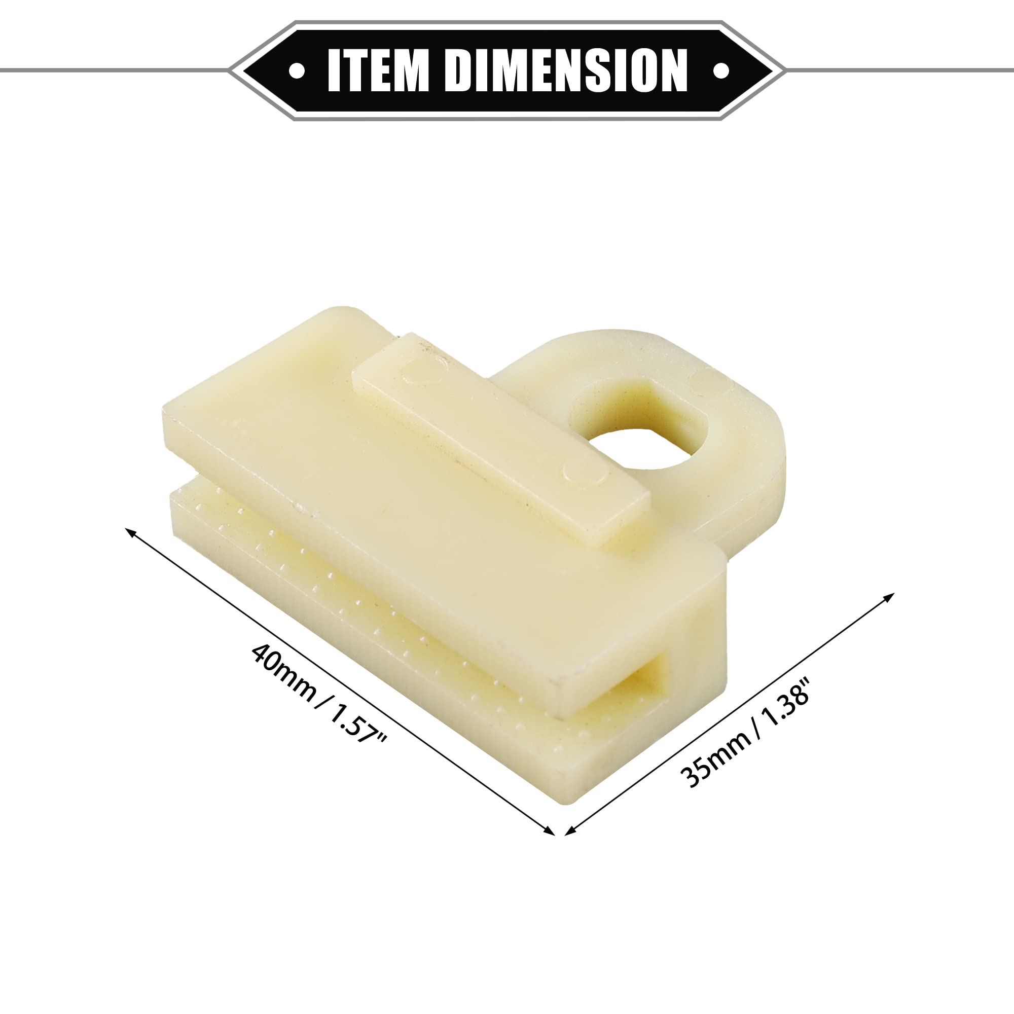A ABSOPRO 2pz Vetro Canale Fermo Clip, 2.05x1.77x0.47 per Auto Beige