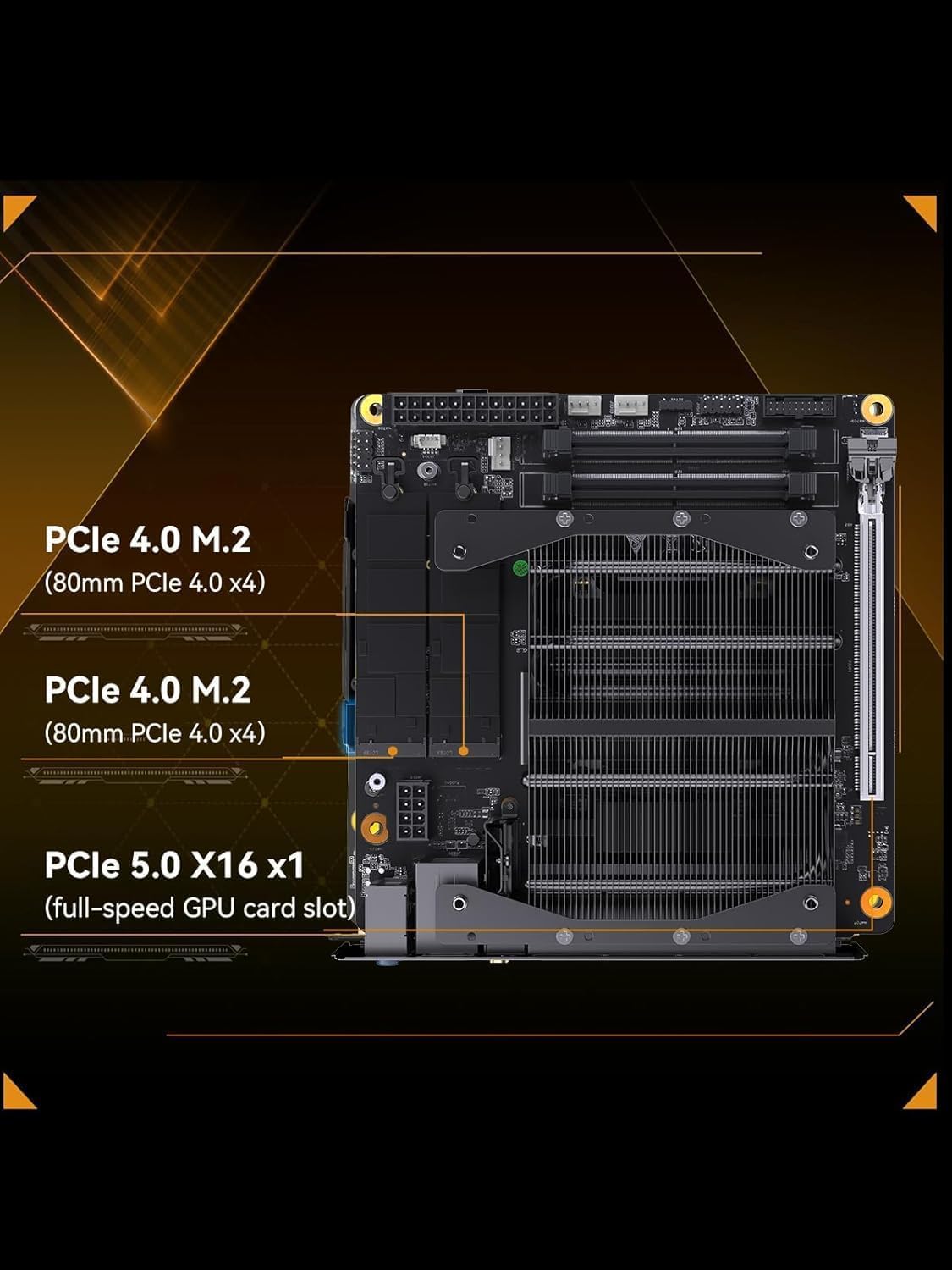 MINISFORUM BD775i SE Scheda madre Mini-ITX, AMD Ryzen 7 7745HX (8C/16T, fino a 5,1 GHz), PCIe 5.0 x16, Doppio M.2 PCIe 4.0, DDR5, Triplo display (HDMI/DP/USB-C), LAN 2,5 GbE