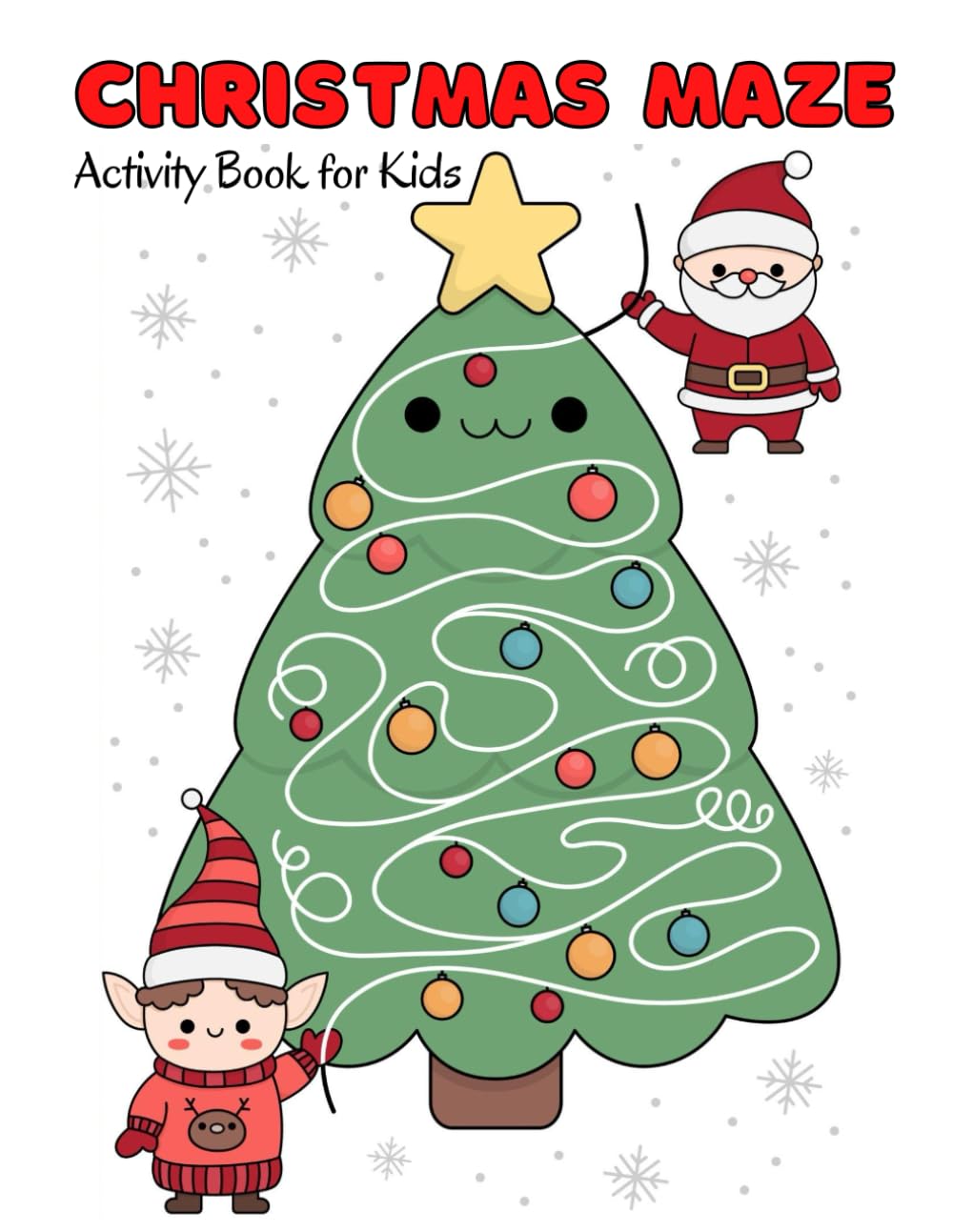 Christmas Maze Book for Kids: Stocking Stuffers: Fun Holiday Activity With Maze Puzzles for Kids