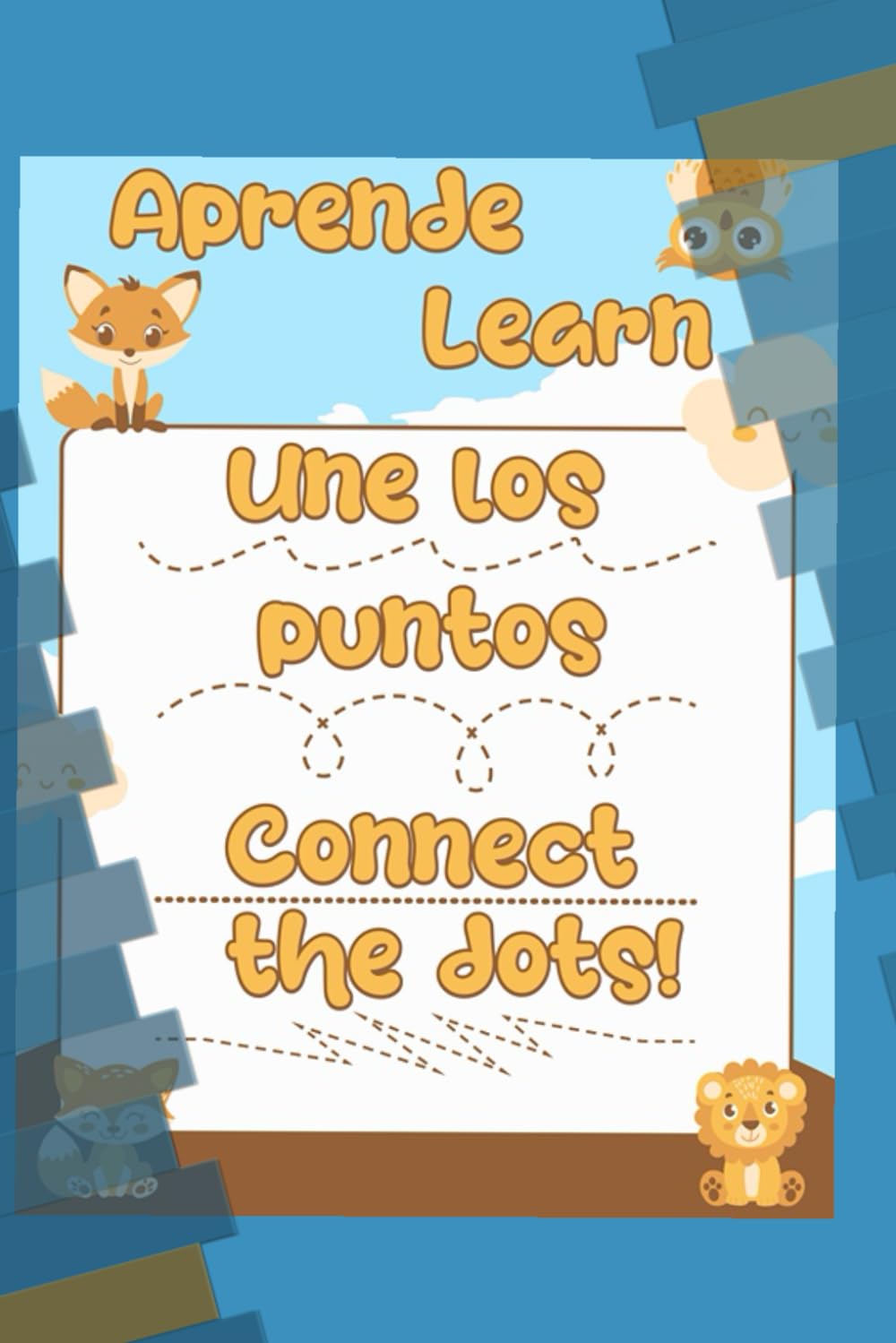 Libro Conecta los Puntos para Niños: Actividades simples y educativas con frutas, autos y animales — ideal para desarrollar habilidades motoras