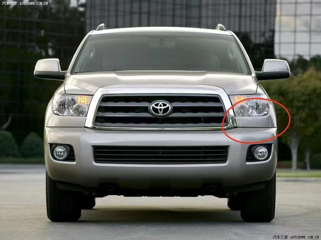 LED Daytime Running Lights For 2007-2013 Toyota Tundra /08-13 Sequoia LED DRL W/Amber Turn Signals LED Headlight Guard Tundra Headlight Assemblies (for Tundra 07-13 DRL)