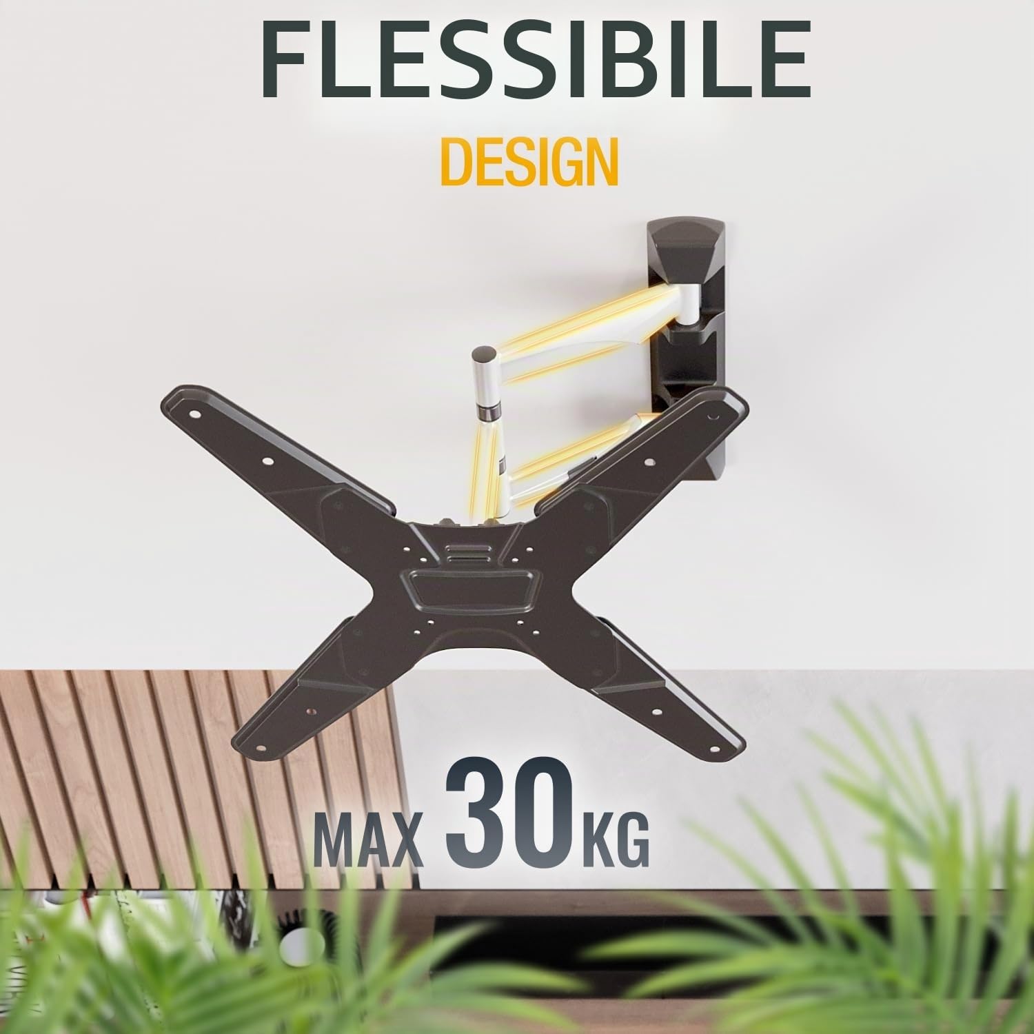 RICOO S3244 Supporto TV da parete Staffa TV 32-55 pollici per 32 55 pollici girevole inclinabile fino a 45 kg max VESA 400x400