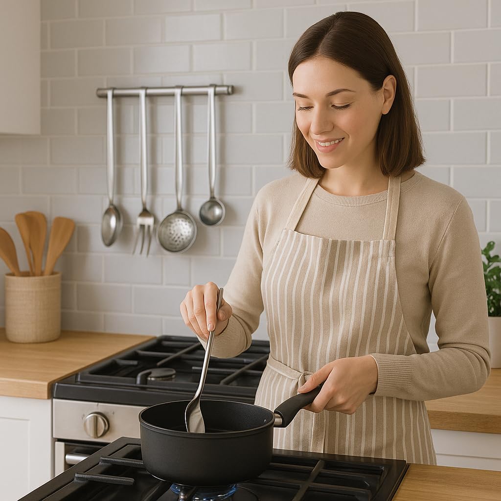 Set Di Cucchiai Da Portata In Acciaio Inox – 5 Pezzi Per Cucina E Sala Da Pranzo: Mestolo, Schiumarola, Cucchiaio Ovale, Paletta Flessibile E Cucchiaio Da Riso