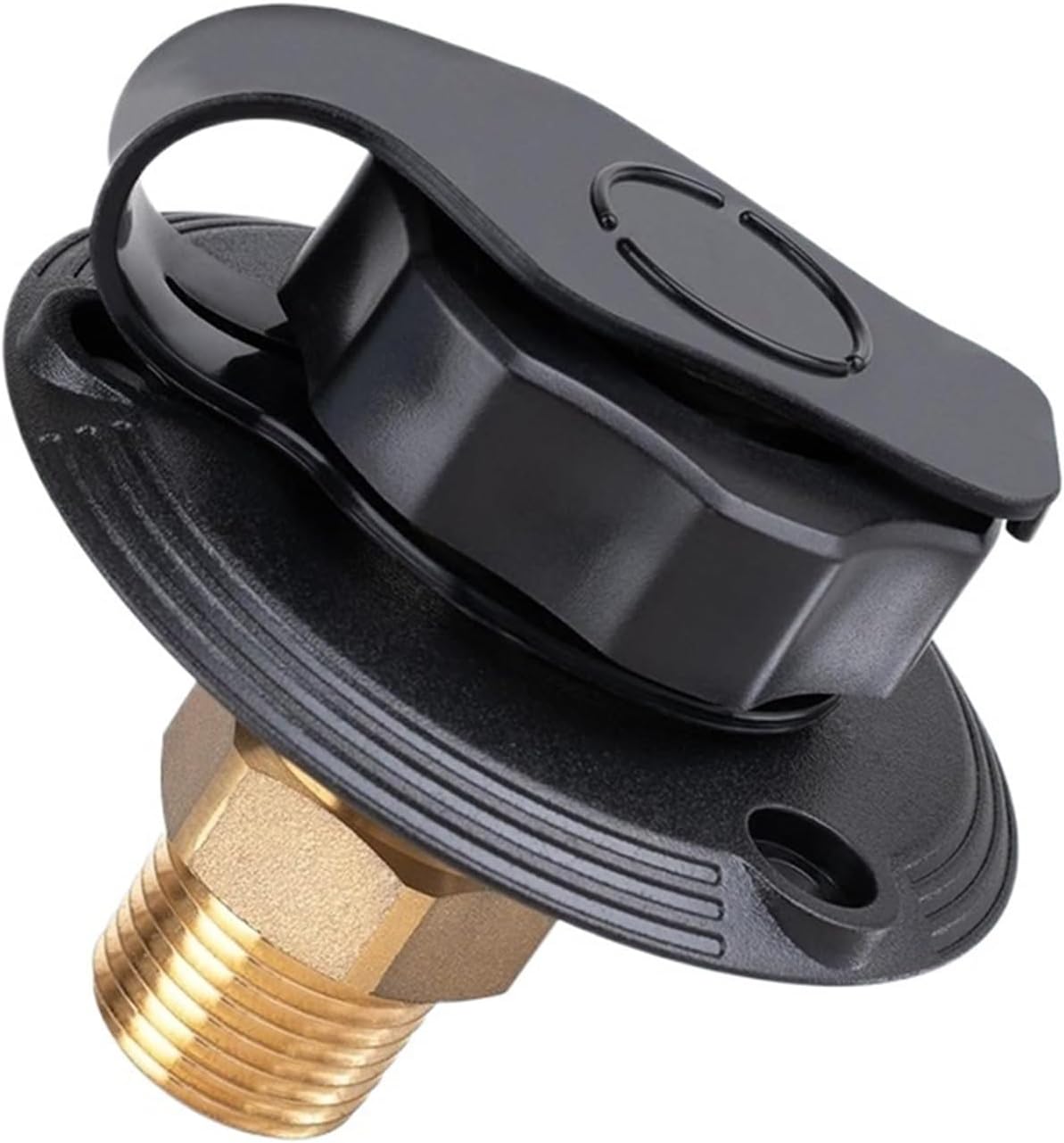 1pcs RV Water Inlet, RV City Inlet With Check Valve, RV Water Hose Connector With Cover, 3/4NH Female To 1/2NPT Male