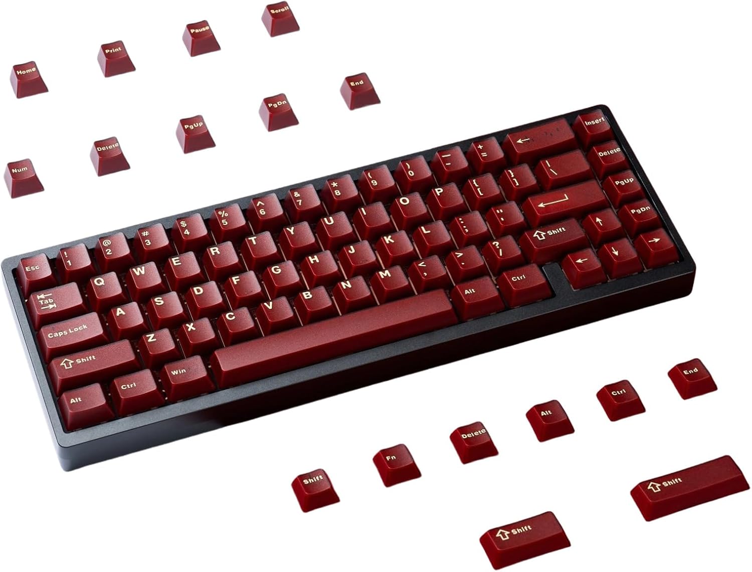 120Keys Semi Transparents Keycaps ABS Double Shot Injections Original Height Keycap Covers for Mechanical Keyboards ABS Keycap Set
