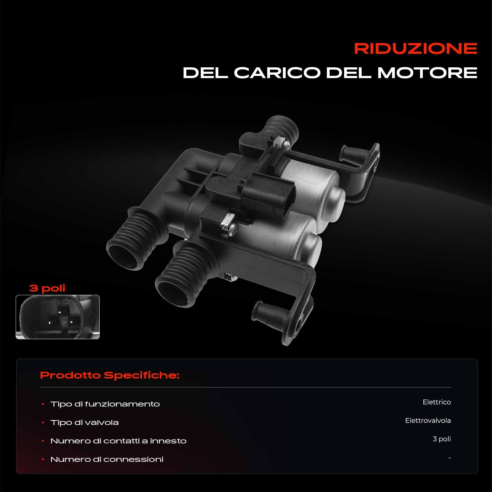 Frankberg Valvola di regolazione del refrigerante Valvola di riscaldamento Compatibile con X5 E70 3.0L X6 E71 E72 3.0L X6 F16 F86 3.0L X5 E70 4.8L X5 F15 F85 2.0L Replace# 64116910544