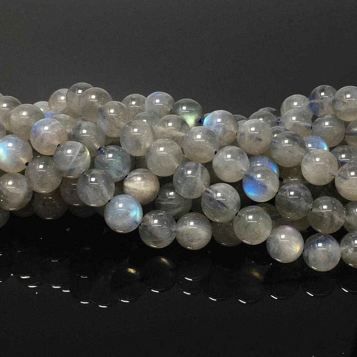 Labradorit-Perlen, natürliche Edelsteinperlen, rund, lose Perlen für Schmuckherstellung, 8 mm, 150 Stück