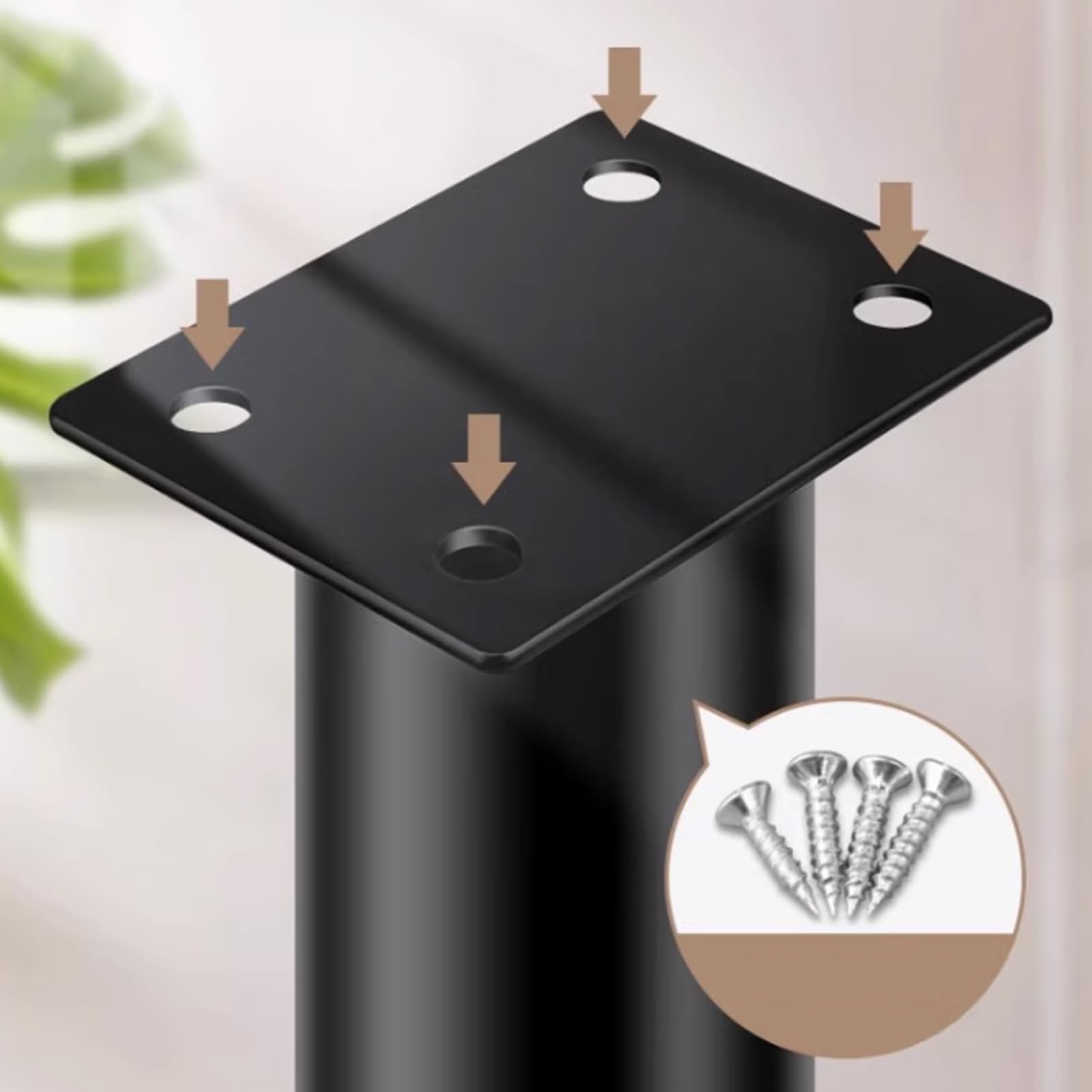 4 Stück verstellbare Schrankfüße, Möbelrollen, Universalrollen, Metall-Schrankbeine, Ersatz-Tischbeine, perfekt für Schränke, TV-Schränke, Nachttische (25-42 cm)