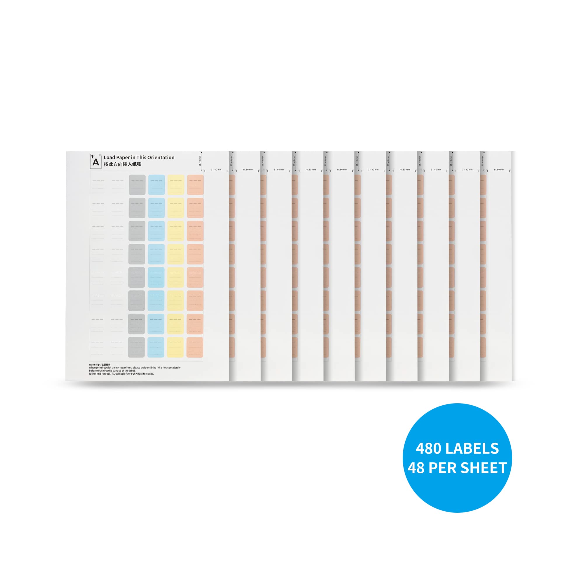 JJC 480 SD Memory Card Labels Stickers, A4 Printer Labels Paper Stickers Self Adhesive for SD XQD CFexpress Type-B Cards Marking - Inkjet Printers & Handwrit Supported