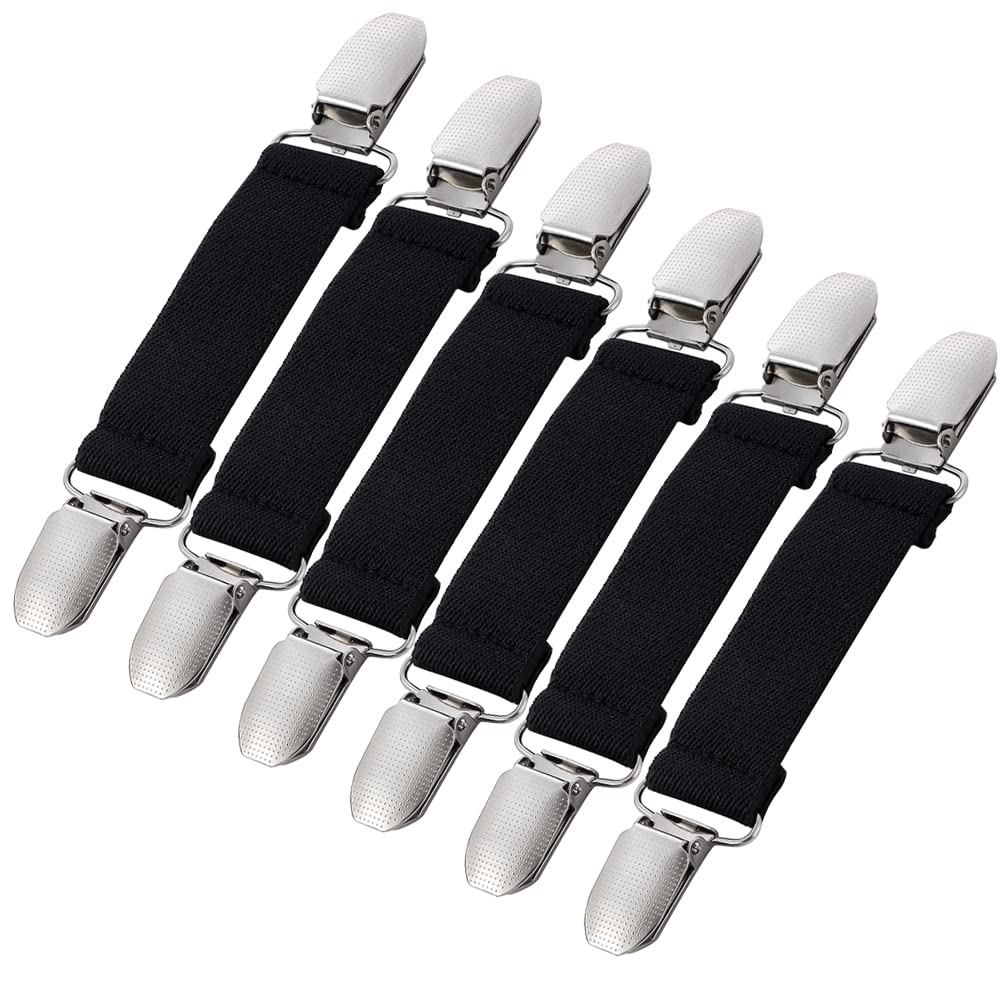 Winter Mitten Clips Elastic Stainless Steel Gloves Clips for Toddler Kids Adults Dress Cinch Sweater Cardigan Shawl Clip